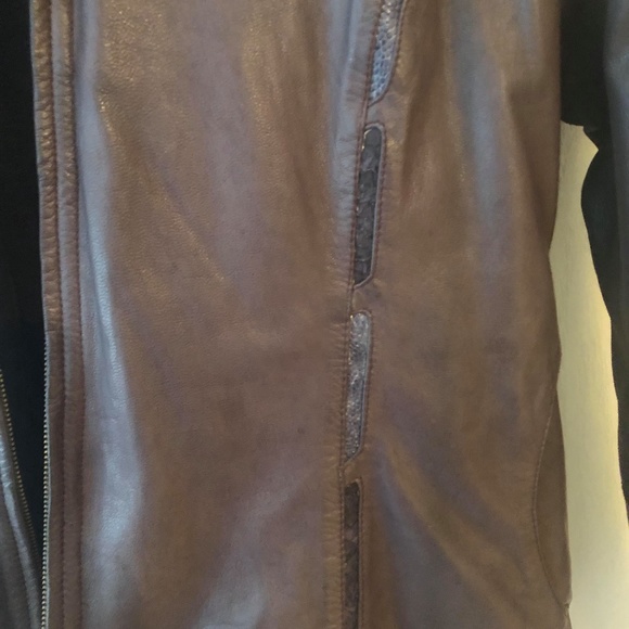 Small Womens Purple goat leather Jacket - Picture 2 of 6